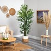 Nearly Natural 7-ft Kentia Artificial Palm in Handmade Natural Jute and Cotton Planter - 4 of 4