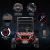 24V Kids Ride On UTV, 2-Seater 4WD Electric Off-Road Truck with Remote Control, Sun Shade, LED Lights, 3 Speeds, Music Player, Shock Absorbers - 3 of 4