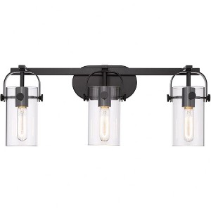 Innovations Lighting Pilaster 3 - Light Vanity in  Matte Black - 1 of 1