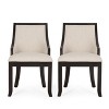 NicBex Retro Upholstered Dining Chairs with Curved Legs,Modern Mid-Century Style Accent Chairs for Dining Room,Set of 2 - 2 of 4