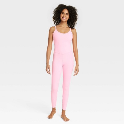Women's Rib Full Length Bodysuit - All In Motion™ Pink XL