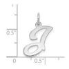 Black Bow Jewelry 14k White Gold, Sophia Collection, Small Script Initial J Pendant - 4 of 4