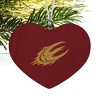 Elon University Primary Logo Heart Love Wood Christmas Tree Holiday Ornament - 2 of 3