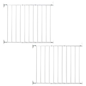 KidCo Safeway Top of Stairs Quick Release Steel Construction Baby Gate for Blocking Stairs or Hallways and Dividing Rooms, White (2 Pack) - 1 of 4