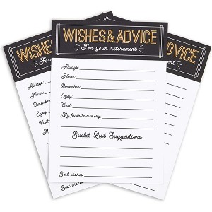 Sparkle and Bash Set of 50 Well Wish and Advice Cards for Happy Retirement Celebration and Party Supplies - 1 of 4