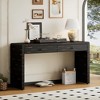 KIGFTSOD Curved Console Table - Wooden Entryway Table with 2 Drawers, Farmhouse Rustic Style for Entryway, Hallway & Living Room - 3 of 4