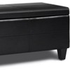 Afton - Storage Ottoman Bench - Midnight Black - 2 of 4