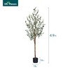 Artificial Olive Tree with Realistic Wood Trunk & Lush Leaves – Slim Pencil Faux Olive Plant for Home and Office Decor - 3 of 4