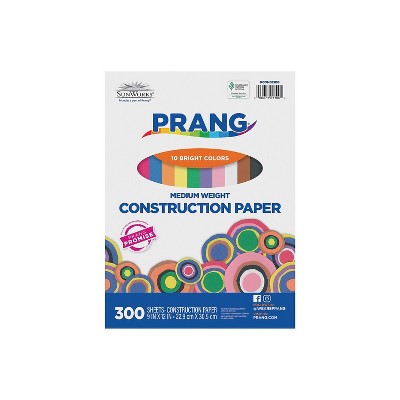 Prang Smart Stack 9" x 12" Construction Paper Assorted Colors 300 Sheets/Pack (PCON01300)