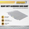 Guardian Heavy Duty Aluminum Shed Ramp, Portable Loading Ramp for Mowers and ATVs, Garage and Driveway, 750 Pound Capacity, Silver - 2 of 4