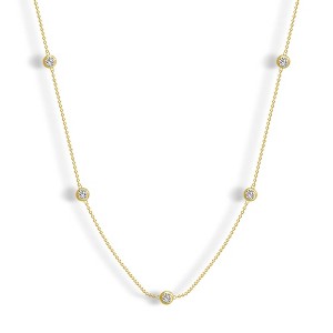 EVRY JEWELS WATERPROOF Gold or Silver Plated Livia Necklace - 1 of 4