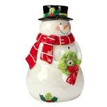 78oz Earthenware Holiday Magic Snowman 3-D Cookie Jar - Certified International