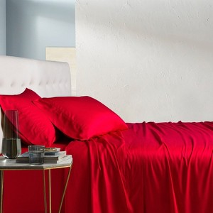 Egyptian Linens Silky Soft 100% Bamboo Viscose Sateen Sheet Set - 1 of 4