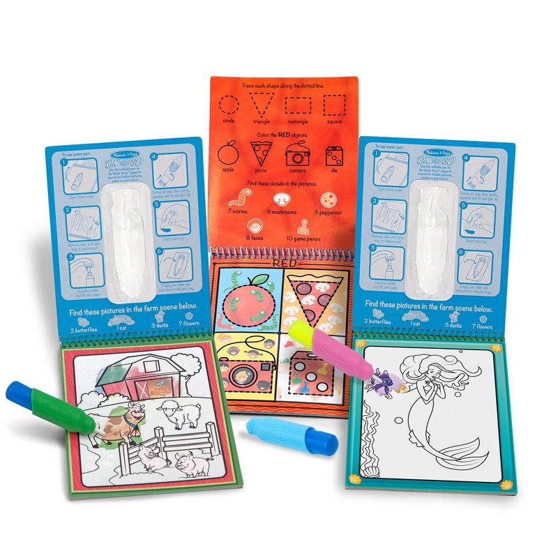 Melissa &#38; Doug On the Go Water Wow! Activity Pads Set - Colors and Shapes, Fairy Tales, Animals, 5 of 12