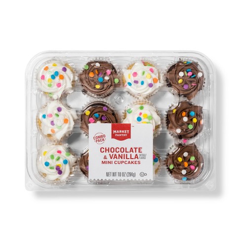 Chocolate Vanilla Mini Cupcake 10 5 Market Pantry Target