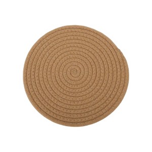 Unique Bargains Trivet Round Rope Woven Mat Cotton Non-woven Fabric 7.87"x7.87"x0.31" - 1 of 3