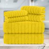 BAGOKIE 100% Turkish Cotton Corduroy Ribbed Bath Towels 6-Piece Set - 4 of 4
