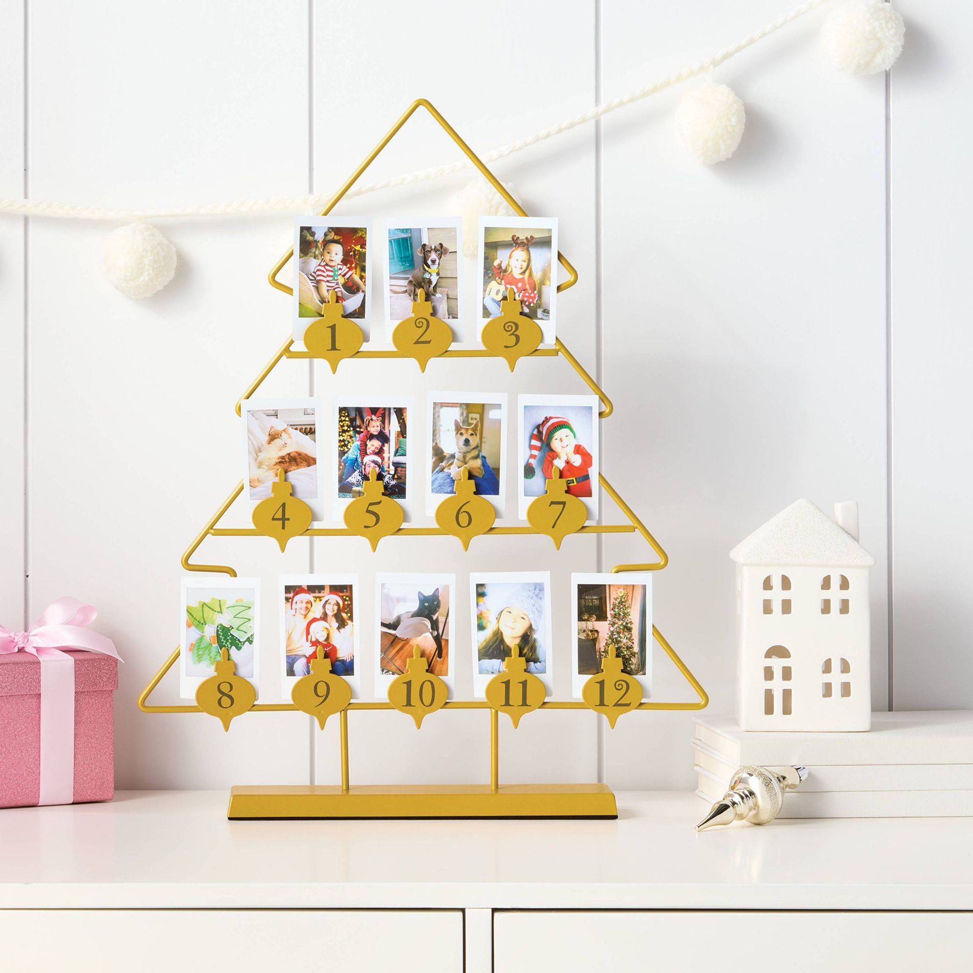 Instax Mini Instant Film Gold Metal 12 day Advent Calendar - Wondershop™