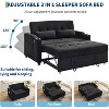 Sofa Bed Couch, Futon Sleeper Couches with Pull Out Bed, USB Convertible Sofa Cama for Small Spaces, 3 in 1 Loveseat Furniture Lounge Recliner - 4 of 4