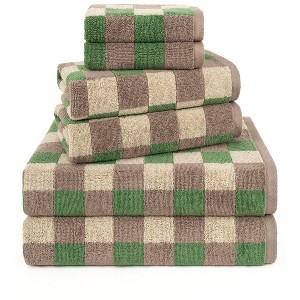American Soft Linen Wizard Collection 100% Combed Cotton Luxury 6 Piece Towel Set, Yarn Dyed Ultra Soft and Plush Towels for Bathroom - 1 of 4