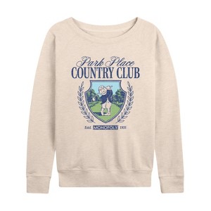 Women's - Monopoly - Country Club Lightweight French Terry Wide Neck Long Sleeve Shirt - 1 of 4