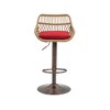 VYNXARIA Modern Swivel Bar Stools Set of 2 Adjustable Counter Height Chairs with Footrest for Kitchen, Dining Room,Red - 4 of 4