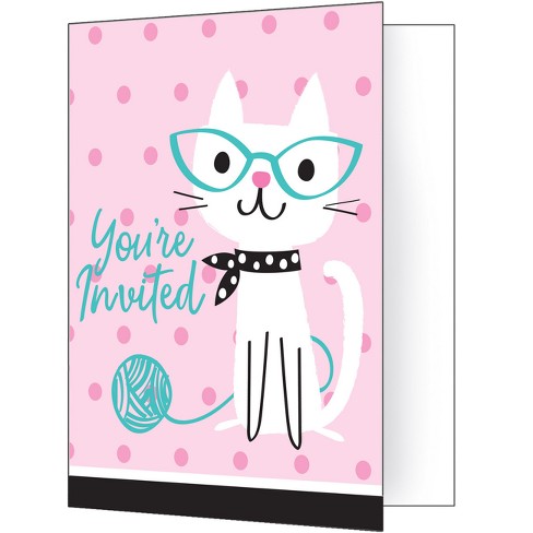 Cat Party Invitations 5