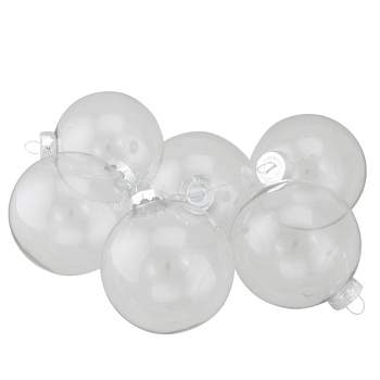 YQ 20 Pcs Clear Plastic Ornament Balls, Clear Christmas Ornaments Fillable  Clear Balls for DIY Crafts, Holiday, Wedding, Party, Home Decor, Christmas