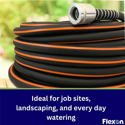 100 ft Black and Orange PVC Rubber Garden Hose