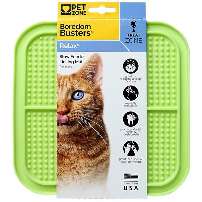 Pet Zone Boredom Busters Relax Slow Feeder Licking Cat Mat