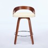 NicBex Swivel Bar Stools Set of 2,25" Counter Height Bar Stools with Padded Seats,Island Chairs with Walnut Finish,Stools for Kitchen Counter - 2 of 4