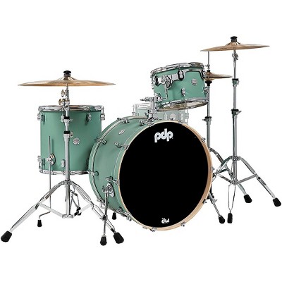 PDP by DW Concept Maple 3-Piece Rock Shell Pack with Chrome Hardware Satin Seafoam
