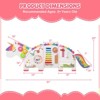 Costway 11-in-1 Unicorn Activity Wall Busy Board Panels for Education Early Development White/Pink - 3 of 4