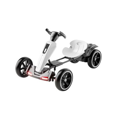 JUJABU 12V Foldable Electric Kids Pedal Go-Kart, Outdoor Ride-On Toy with Adjustable Seat, 4 Non-Slip Wheels, for Aged 3-8 Years Old