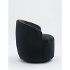 Sapphtopaz 1pc Teddy Fabric Swivel Accent Chair Upholstered Barrel Lounge Chair with Metal Legs, Living Room Chair Swivel Chair for Living Room - 2 of 4