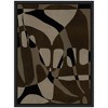 Kate and Laurel Contour 1 Framed Canvas Wall Art by Shatha Al Dafai 18 x 24 Sylvie Black, Modern, Abstract Art for Wall Decor, Living Room, Bedroom - 2 of 4
