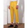 Lars Amadeus Men's Plaid Cropped Ankle Length Business Trousers - 2 of 4