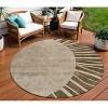 Brown Taupe And Beige Abstract Washable Indoor Outdoor Area Rug - 2 of 4