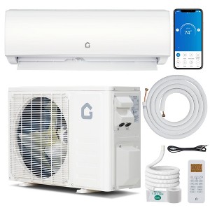 9000 BTU Mini Split Air Conditioner, Wifi Enabled 20 SEER2 230V Ductless AC Unit Cool up to 450 Sq. Ft, Inverter Ductless Air Conditioner,White - 1 of 4