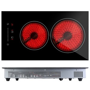 NewHome"Dual Induction Electric Cooktop 110V, 1900W, 9 Power Levels, Timer, Overheating Protection"Black - 1 of 4