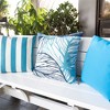 Tramull Leaf Vein Pillow Cover 20x20 Inches, Indoor Outdoor Decorative Pillow, Water Resistant Solarium Polyester - 3 of 4