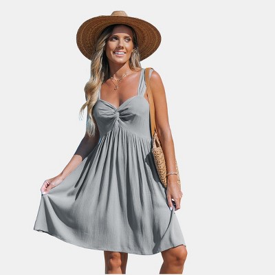 Grey Sweetheart Dress