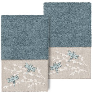 Linum Home Textiles 100% Turkish Cotton BRAELYN Embellished Towel Set - 1 of 2