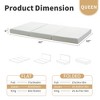 MUUEGM 6 Inch Tri-Fold Memory Foam Mattress with Washable Cover & Storage Bag, Foldable Floor Guest Bed for RV, Camping, Yoga - 2 of 4
