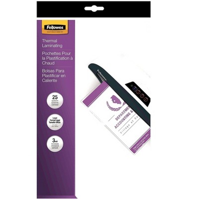 Fellowes Thermal Pouches Legal 25/Pack (52006) 719642