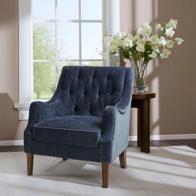 Sapphtopaz Accent Chair Mid-Back Bedroom Chair Upholstered Comfy Chair Armchair with Button Tufted Accent Chairs for Living Room, Bedroom