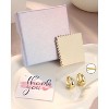 14K Gold & Silver Plated Chunky Hoops | Sterling Silver Posts, Hypoallergenic & Lightweight - 4 of 4