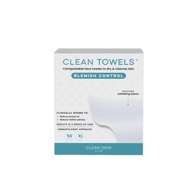 Clean Skin Club Clean Towels Blemish Control - XL - 50ct
