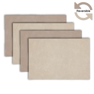 Dainty Home Florence Vegan Leather Reversible Rectangular Placemat Set Of 4 - 1 of 3