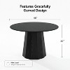 Dovelina Modern Round Dining Table Wood Kitchen Table - 3 of 4